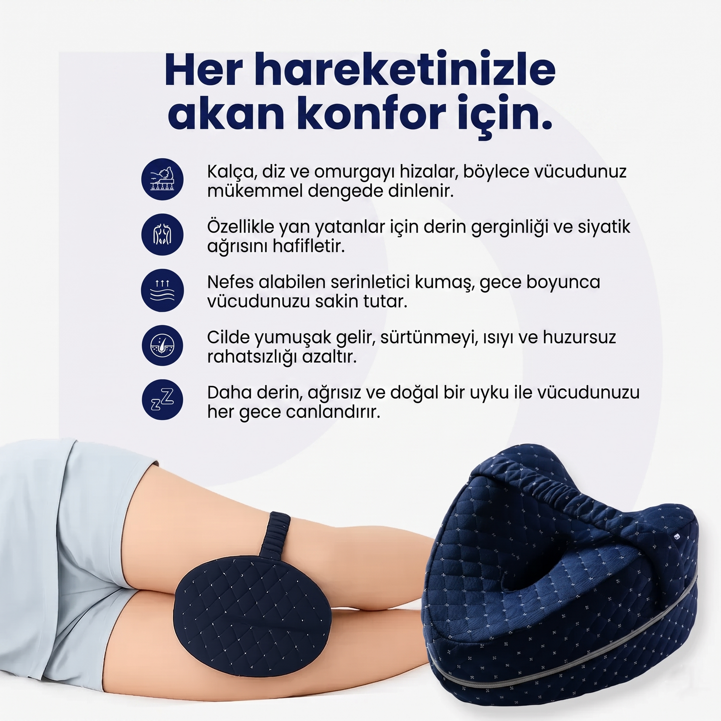 Anatomik Bacak Arası Destek Yastığı